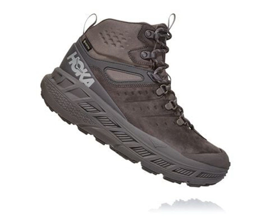 Hoka One One Mens Hiking Boots - Stinson Mid GORE-TEX - Brown - IRXC12436